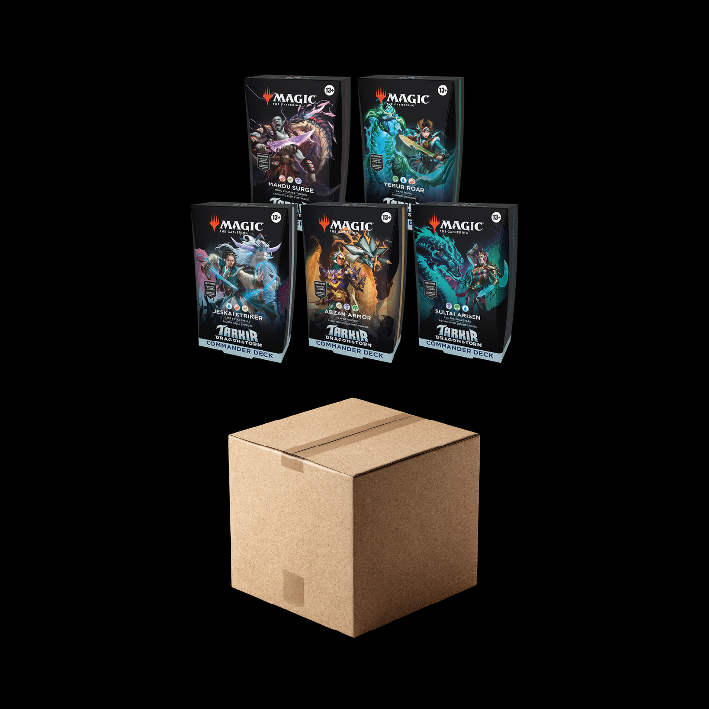 MTG Magic The Gathering Tarkir Dragonstorm 5x Commander Deck Sealed Case