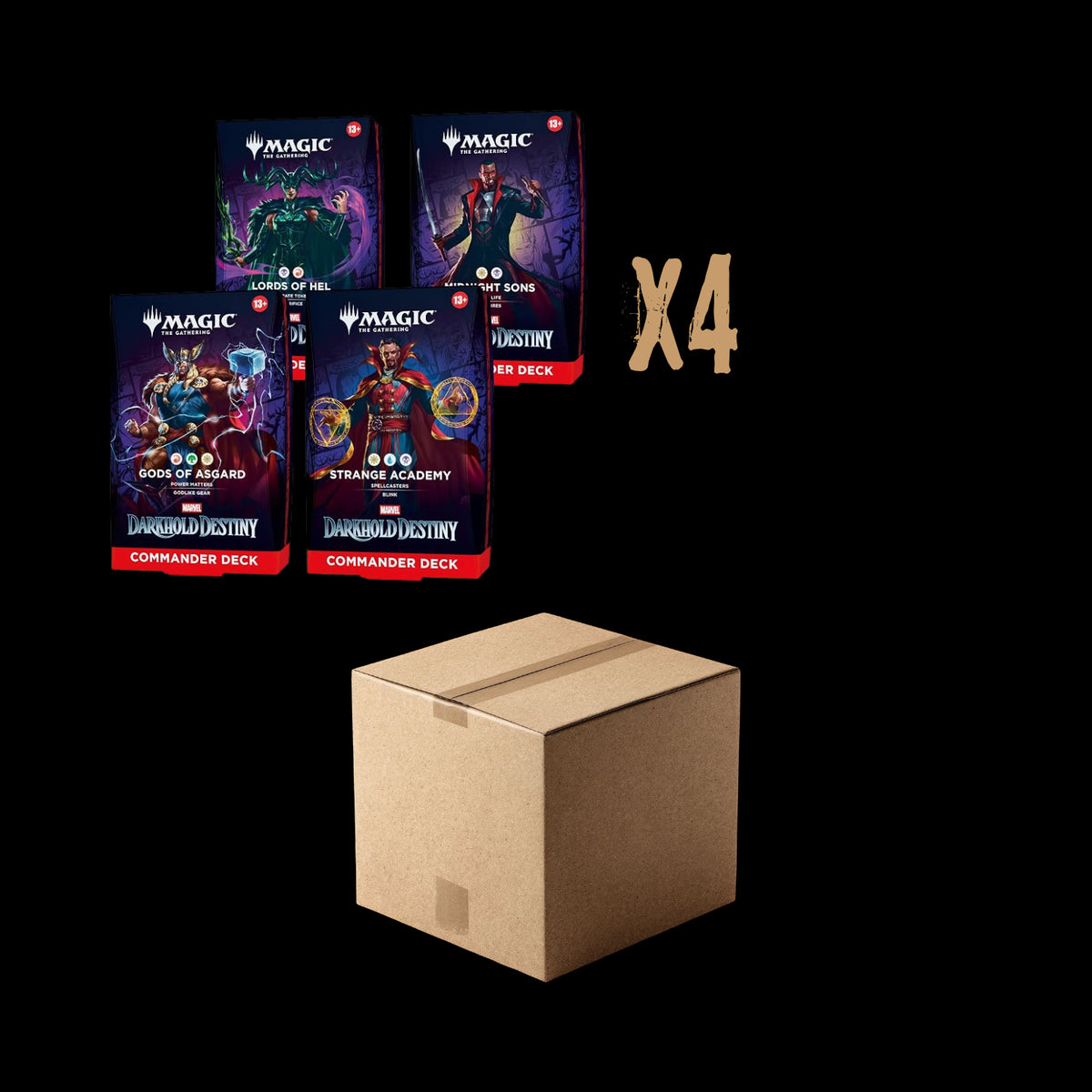 MTG Magic The Gathering Darkhold Destiny x4 Commander Deck Sealed Case (Ships April 2027)