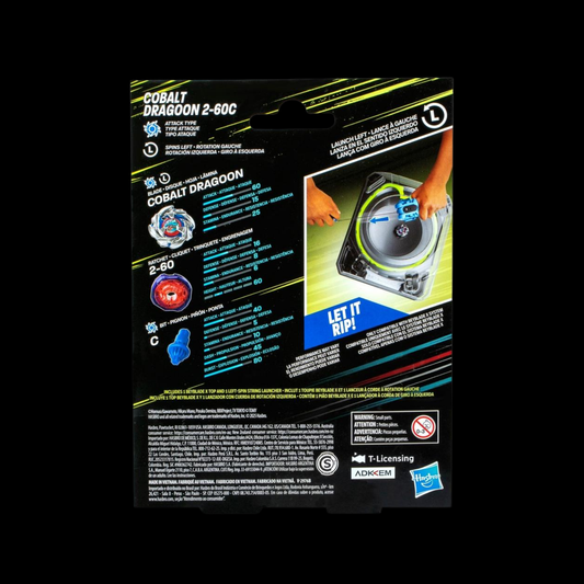 Beyblade X Cobalt Dragoon 2-60C Launcher Set