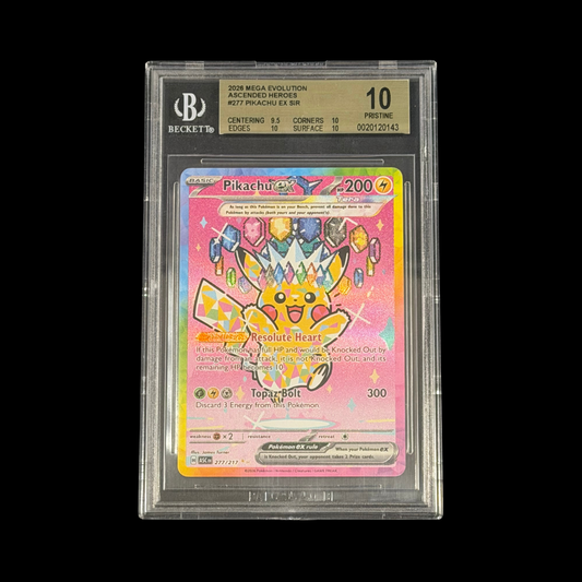 Pokemon Slab Pikachu EX 277 BGS Pristine 10 2026