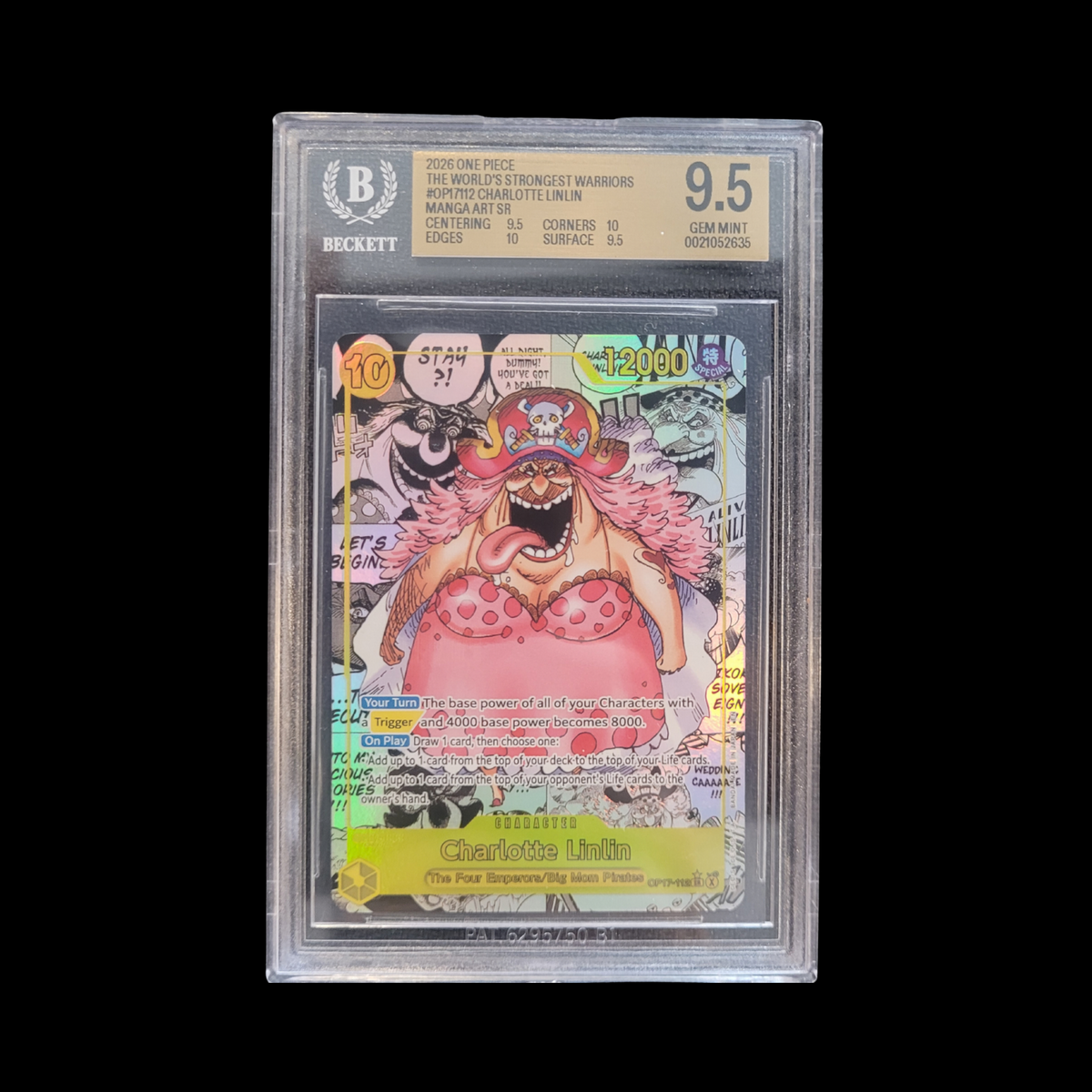 One Piece Slab Charlotte Linlin OP17-112 Manga BGS 9.5 Mint+ 2026