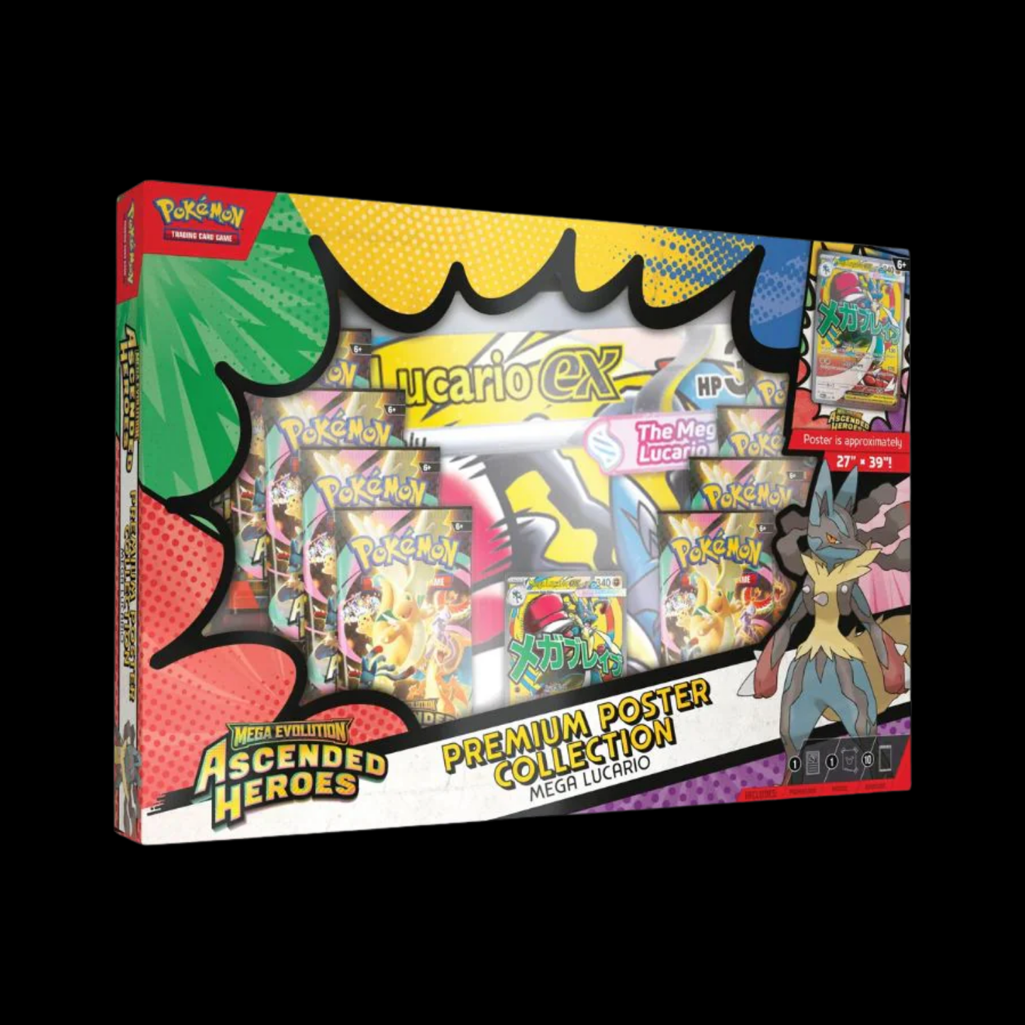 Pokemon Mega Evolution Ascended Heroes Premium Poster Collection Mega Lucario (Ships Jan 30th)