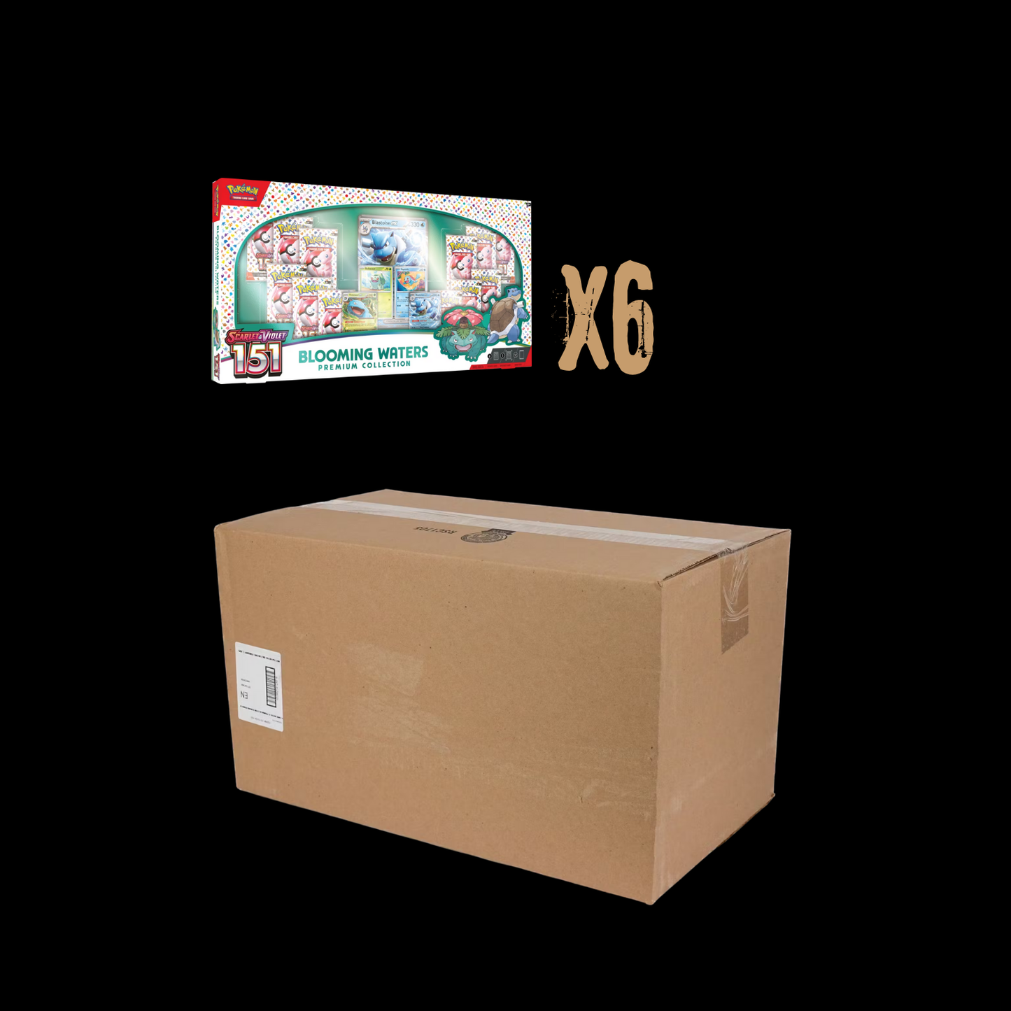 Pokemon Scarlet & Violet 151 6x Blooming Waters Premium Collection Box Sealed Case