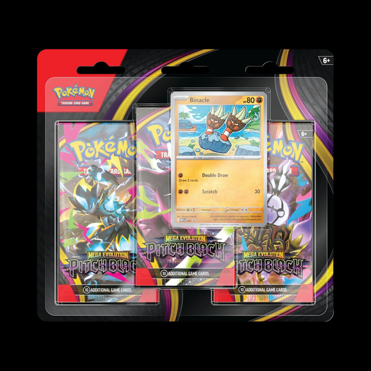 Pokemon Mega Evolution Pitch Black 3 Pack Blister Pack (Ships July 2026)