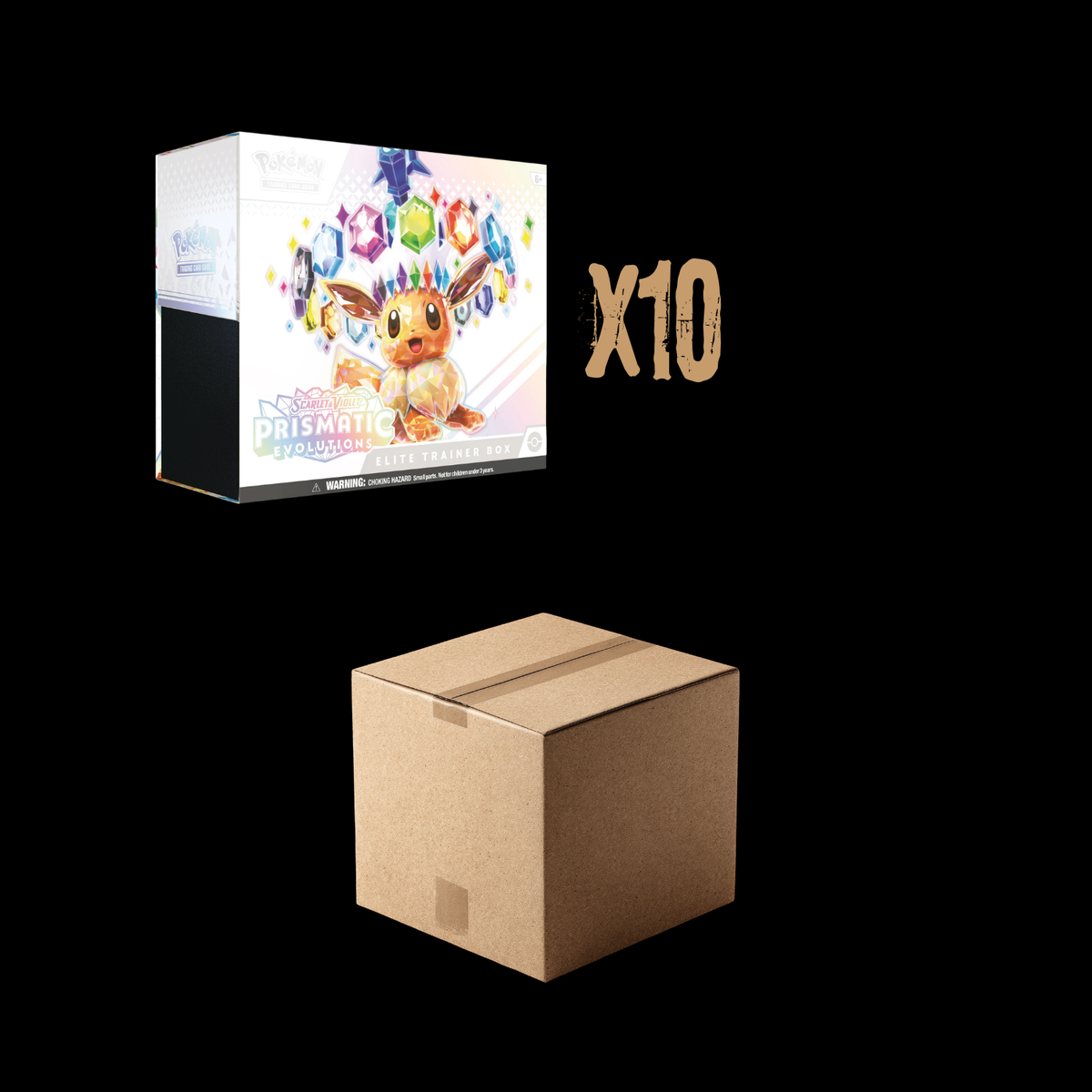 Pokemon Scarlet & Violet Prismatic Evolutions 10X Elite Trainer Box Sealed Case
