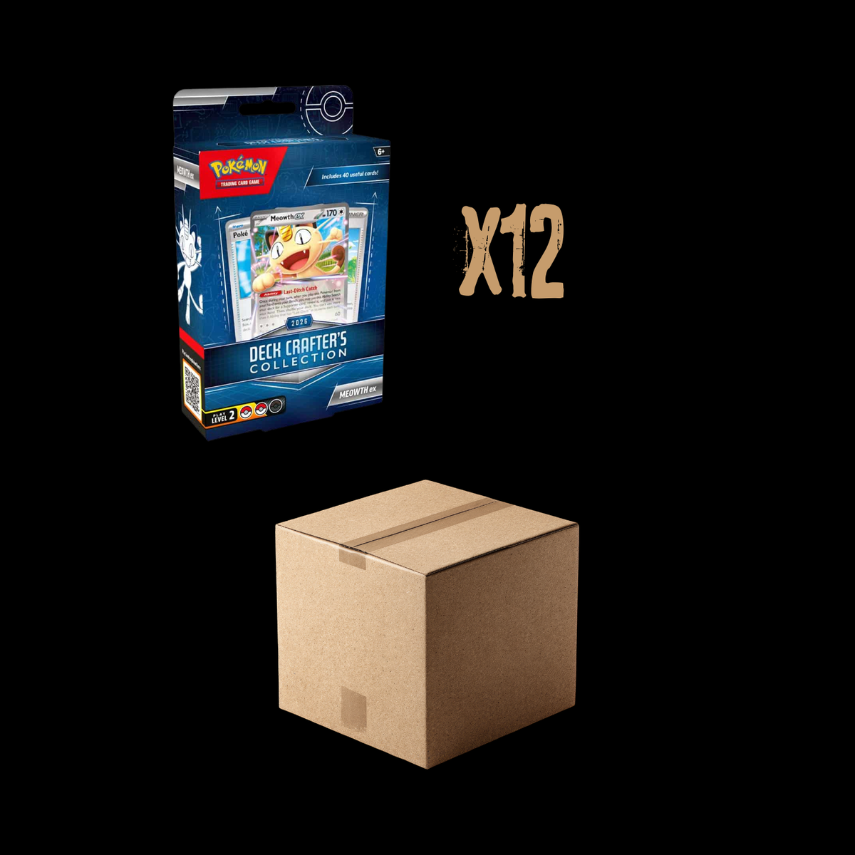 Pokemon 12x Deck Crafter's Collection - Meowth EX Sealed Case (Ships Oct 2026)