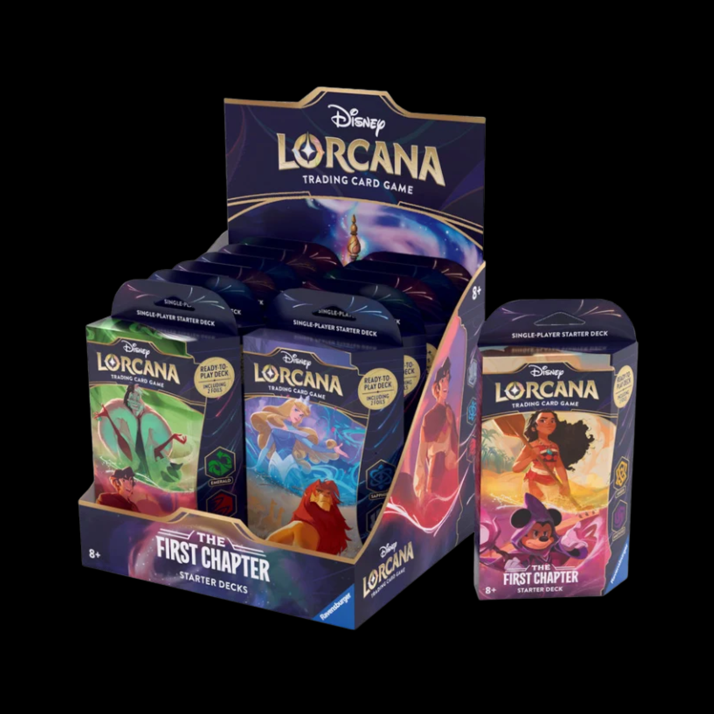 Disney Lorcana First Chapter 12x Starter Deck Display Box Sealed Case