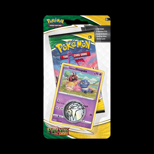 Pokemon Sword & Shield Evolving Skies Galarian Slowpoke Checklane Booster