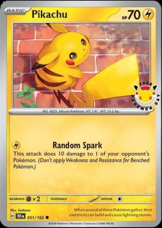 Pikachu 051 Cosmic Foil Pokemon Day 2026