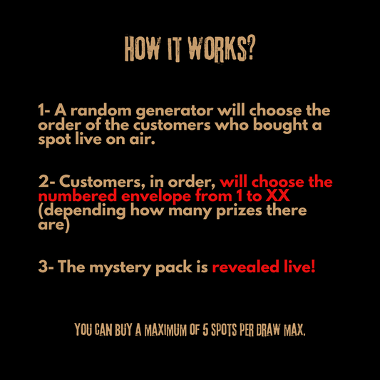 Mystery Pack #8 Choices, 40$/Spot, 30x Prizes, 550$ Bonus. December 23rd, 18:15